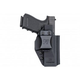 <em>Rounded</em> <em>Gear</em> RGUNVRSLSTNDRDBLK Universal Kydex <em>IWB</em> Black Kydex Belt Clip Fits Standard Sized Handguns Right Hand