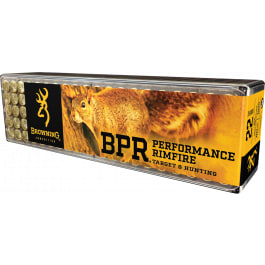Browning <em>Ammo</em> B194122100 BPR Performance Rimfire 22LR <em>40 GR</em> Hollow Point 100 Per Box