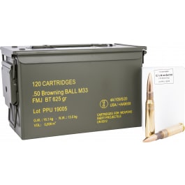 PPU PPRM50M .50 BMG 625 FMJ RNGMSTR - 120rd Case