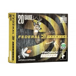 Federal Federal Premium Freight Train 20 Gauge 2.75" 275gr Tipped Copper Sabot Slug 5 Rounds Brass Case