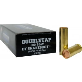 Doubletap Defense DoubleTap DT Snake Shot 500 S&W Magnum 380gr #9 Shot with Hardcast Wadcutter Brass Case 20 Rounds