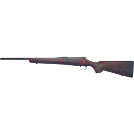 Sauer 80118089 100 Classic XT Full Size 5+1 22" Matte Blued Steel Barrel & Drilled & Tapped Receiver, Black/Red Webbing HS Precision Synthetic Stock