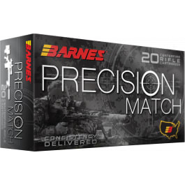 Barnes Bullets 32017 Precision Match 223Rem 55 GR Match Burner OTM BT 20 Per Box