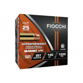 Fiocchi Ammunition Fiocchi Hyperformance Hunt .357 Magnum 140gr XPB Hollow Point 25 Rounds Brass Case
