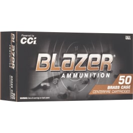 CCI Blazer Brass 45 Auto 230gr Jacketed Hollow Point 50rd Brass Case MPN 5245