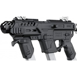 Recover Tactical P-IX+MG AR-Style Glock Chassis, Black, Forend With Metal Front Guard, Multi Picatinny Rails