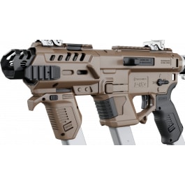 Recover Tactical P-IX+MG Metal Front Guard Tan for Glock Pistols, AR Ergonomics, Multiple Picatinny Rails.
