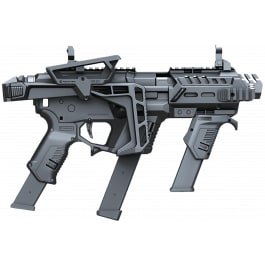 Recover Tactical P-IX+MG PG9 SR20 Metal Front Guard Folding Stock, Stocks And Forends, MPN: PIXPMGFST01, Black, Picatinny+M-LOK Rails