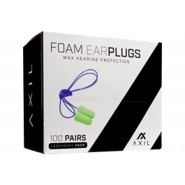 <em>Axil</em> LLC AXFP100GP Foam <em>Ear</em> Plugs 32 dB Lime Green 100 Pair