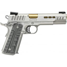 <em>Kimber</em> Mfg.,inc 3000423 Rapide Dawn 8+1 5" Silver/KimPro II w/ Brush Polished Flats Stainless Steel Slide G10 Grip