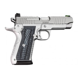 <em>Kimber</em> Mfg.,inc 3100012 <em>KDS9C</em> 9mm 15+1 4.09" KimPro Silver Front and Rear Serrations Stainless Slide Gray and Black G10 Crosshatch Grip