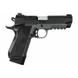 <em>Kimber</em> Mfg.,inc 3100015 <em>KDS9C</em> 9mm 15+1 4.09" KimPro Gray/Black Front and Rear Serrations Stainless Black Crosshatch cut G-10 Grip