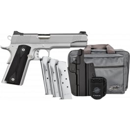 Kimber LW Stainless <em>Club</em> Bundle .45 ACP 5" Barrel 7rd Semi-Auto Pistol W/ 3 Mags, Mission First Tactical Holster, Mag Pouch, & Range Bag - 3700826