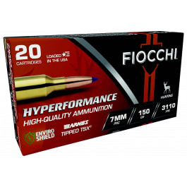 Fiocchi Ammunition Fiocchi 7PRCTT Hyperformance 7mmPRC 150 GR Barnes Tipped TSX 20 Per Box