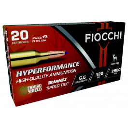 Fiocchi Ammunition Fiocchi 65CMTTSX Hyperformance 6.5Creedmoor 120 GR Barnes Tipped TSX 20 Per Box