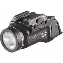 <em>Streamlight</em> 69503 <em>TLR</em>-7 <em>HL</em>-X SUB USB Black 6000 Series Aluminum - Fits Glock 43x/48 <em>Pistols</em>, 1000 Lumens