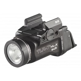 <em>Streamlight</em> 69504 <em>TLR</em>-7 HL-X SUB USB Black 6000 Series Aluminum Sig P365/XL 1000 Lumens