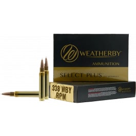 Weatherby Weatherby Select Plus 338 WBY RPM 185gr Barnes TTSX Boat Tail 20rd Brass Case B338185TTSX