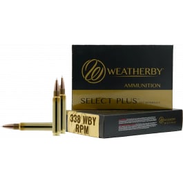 Weatherby Weatherby Select Plus .338 Wby RPM 225gr InterLock Ammunition 20 Rounds Brass Cased H338225IL