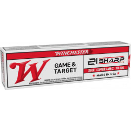 Winchester Winchester Ammo S21SLF USA 21Sharp 25 GR Copper Matrix 100 Per Box
