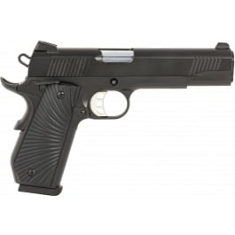 Tisas 10100502 1911 Stingray Carry 8+1 5" Stainless Steel Barrel, Black Cerakote Serrated Slide, Black Cerakote Steel Frame w/Beavertail Black Sunburst G10 Grips