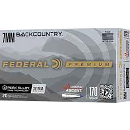 Federal Fusion Tipped 7mm Backcountry 175gr Fusion Tipped Peak Alloy Case 20rd Box F7BCTFS2