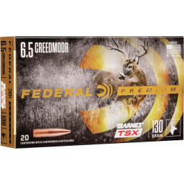 Federal P65CRDBTSX1 Premium 6.5 Creedmoor 130 gr Barnes Triple-Shock X - 20rd Box