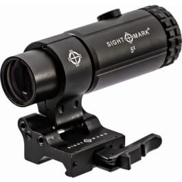 Sightmark SM19064 T-5 Magnifier  Matte Black 5x23mm 30mm Tube Features LQD Flip To Side Mount