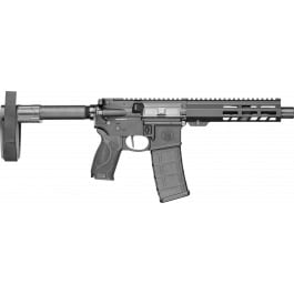 <em>Smith</em> & Wesson 13658 M&P15 223 / 7.50" Armornite Barrel 30+1, Fixed Arm Brace, Black Interchangeable Palmswell Grip Inserts, Manual Safety, Straight Buffer Tube, Optics Ready