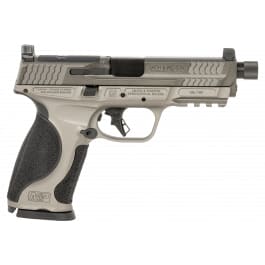 Smith & Wesson 14162 M&P M2.0 Full Size Frame 17+1, 4.63" Black Threaded Barrel, Gray Optic Cut/Serrated Steel Slide, Gray Aluminum Frame w/Picatinny Rail, Black Polymer Grip