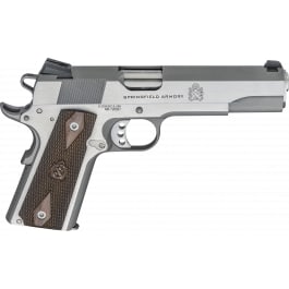 Springfield Armory PX9420S 1911 Garrison 5" 7+1 Stainless Steel Frame & Slide Thin-Line Wood with Double-Diamond Pattern Grip
