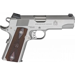 Springfield Armory PX9418S 1911 Garrison 7+1 4.25" Stainless Match Grade Barrel, Serrated Stainless Steel Slide & Frame w/Beavertail, Thinline Wood Grip