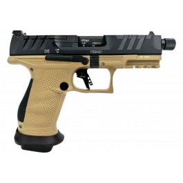 Walther Arms 2877520 PDP Compact Pro SD 15+1 4.60" Threaded Barrel, Black Optic Cut/Serrated Slide, FDE Polymer Frame with Pic. Rail, Performance Duty Textured Polymer Grip, Flared Magwell