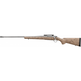 <em>Ruger</em> 57161 Hawkeye FTW Hunter Full Size 4+1 22" Matte Stainless Threaded Barrel, Stainless Steel Receiver w/Picatinny Rail, Speckled Tan/Black HS <em>Precision</em> Synthetic Stock, Left Hand