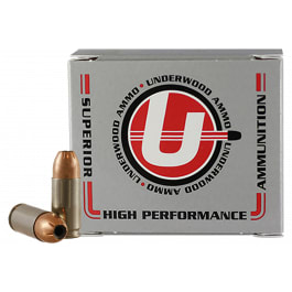 Underwood Ammo Underwood Ammo 9mm Luger +P 147gr Jacketed Hollow Point Nickel-Plated Brass Case 20 Rounds