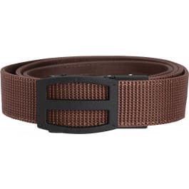 Nexbelt Titan Dark Brown Nylon EDC Belt, 1.5" Wide, Sweat-Resistant Backing.