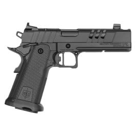 <em>Military</em> Armament Corporation MAC9DS-D COMP,  Double Stack 1911, AOS Optic System, 5" Comp Barrel, <em>2</em>-17rd Mags, Semi-Auto Pistol, Black 12500016