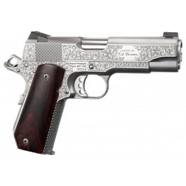 Ed Brown KCSSSIG Kobra Carry Signature Edition 7+1 4.25" Stainless Recessed Crown Barrel, Engraved Serrated Stainless Steel Slide & Frame w/Beavertail, Cocobolo Grip