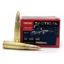 Norma Norma Ammunition 295540020 Range & Training 7.62x39mm 124 GR 20 Per Box
