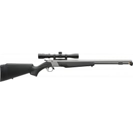 CVA PR2117SSCP <em>Wolf</em> w/Optic 24" Stainless Steel Barrel & Drilled & Tapped Stainless Steel Receiver, Fixed Black Synthetic Stock, KonusShot 3-9x32mm