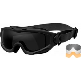Wiley X SP293B Spear Goggles Smoke Gray/Clear/Light Rust Lens Matte Black Frame