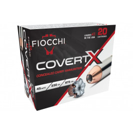 Fiocchi Ammunition Fiocchi 45CCWB CovertX 45Auto 230 GR Jacketed Hollow Point 20 Per Box