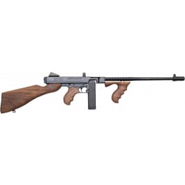 Auto-Ordnance Thompson 1927A-1C Lightweight Deluxe Rifle, T5P, .45 ACP, 18" Finned Barrel w/ Compensator, 20rd, Semi-Auto, Aluminum Receiver, Walnut Grain Polymer Furniture