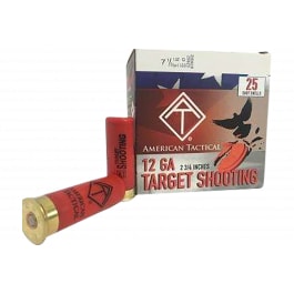 ATI American Tactical Game Load 12 Gauge 2.75" 1oz #7.5 Shot 25 Rounds Lead Shot Plastic Case.