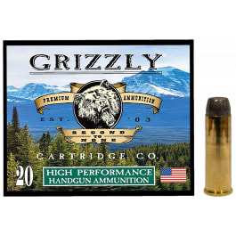Grizzly Grizzly Ammo Bear Load .41 Rem Mag 250gr Wide Flat Nose Gas Check 20rd Brass Case GC41M4