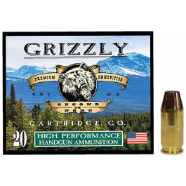 Grizzly High Performance 45 ACP+P 230gr Jacketed Hollow Point 20rd Brass Case GC45A+P8