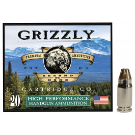 Grizzly Grizzly Ammo GC357S2 357 SIG 90gr Jacketed Hollow Point 20rd Brass Case