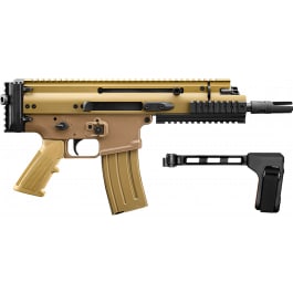 FN Scar 15P, 300 Blackout, Semi-Automatic Pistol, 30rd Magazine, 7.5" Barrel, Picatinny Rail, Aluminum Receiver, SB Tactical Brace, Flat Dark Earth - 38101887 