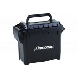 Flambeau Flambeau Outdoors Mini Ammo Can Utility Box 5415MC Black Polymer, Fits 45 ACP/9mm, Weatherproof, Stackable.
