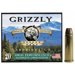 Grizzly Grizzly Ammo 38 Special +P 148gr Jacketed Hollow Point Brass Case 20rd GC38SP+P3